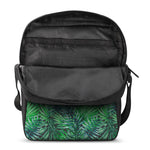 Watercolor Tropical Leaves Pattern Print Rectangular Crossbody Bag
