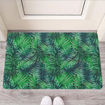 Watercolor Tropical Leaves Pattern Print Rubber Doormat