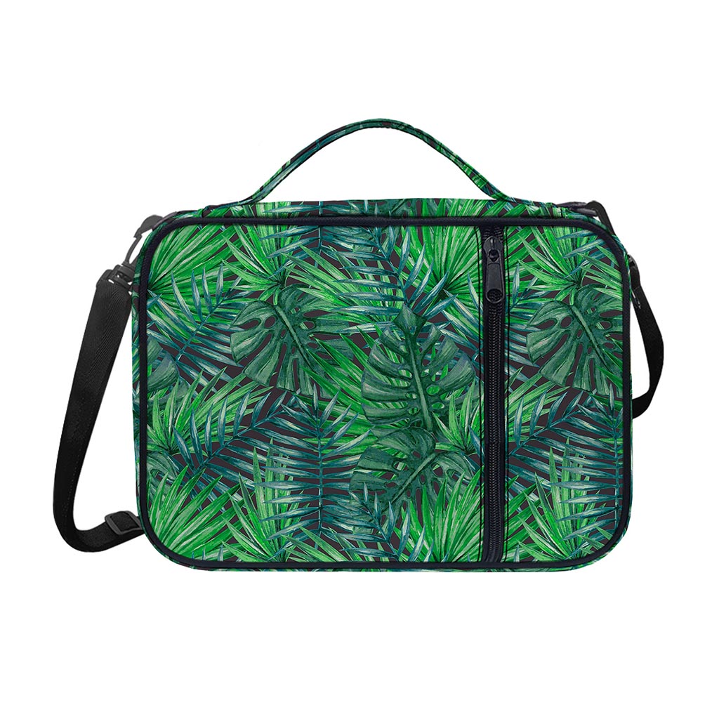 Watercolor Tropical Leaves Pattern Print Shoulder Strap Bible Bag