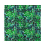 Watercolor Tropical Leaves Pattern Print Silk Bandana
