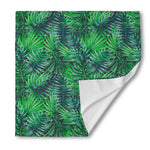 Watercolor Tropical Leaves Pattern Print Silk Bandana
