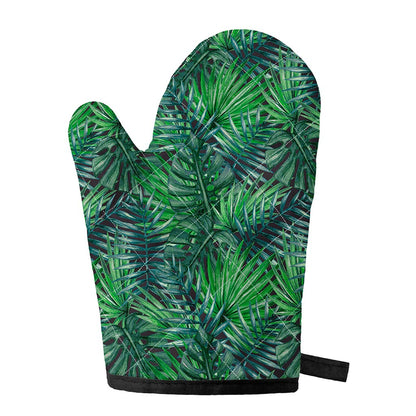 Watercolor Tropical Leaves Pattern Print Single Oven Mitt