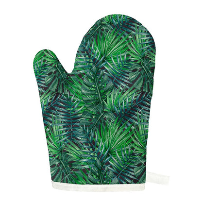 Watercolor Tropical Leaves Pattern Print Single Oven Mitt