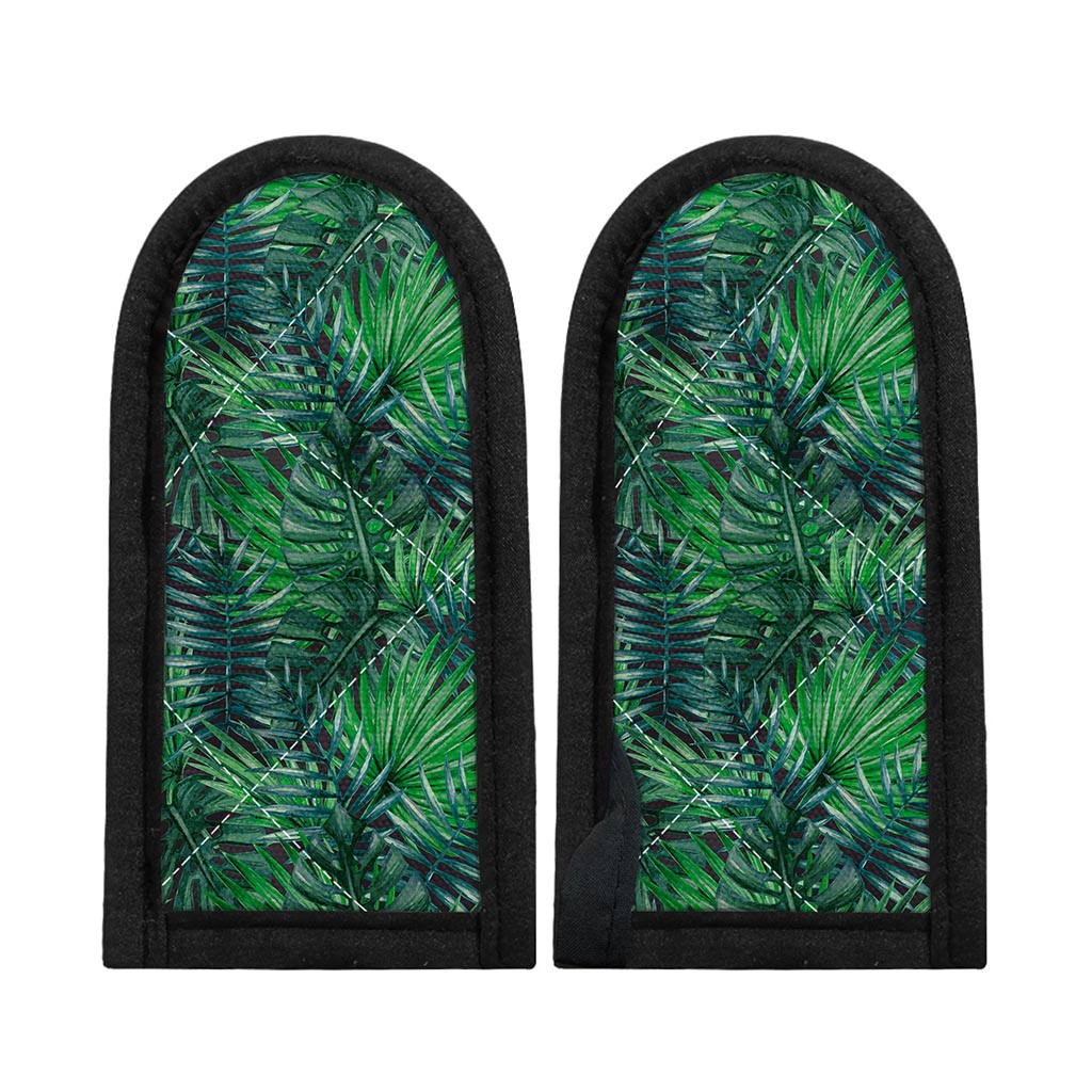 Watercolor Tropical Leaves Pattern Print Skillet Handle Cover