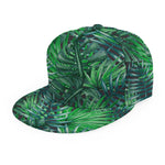 Watercolor Tropical Leaves Pattern Print Snapback Cap