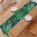 Watercolor Tropical Leaves Pattern Print Table Runner