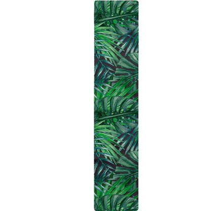 Watercolor Tropical Leaves Pattern Print Table Runner