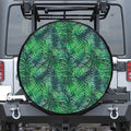 Watercolor Tropical Leaves Pattern Print Tire Cover