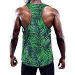 Watercolor Tropical Leaves Pattern Print Training Tank Top