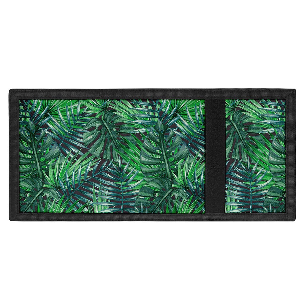 Watercolor Tropical Leaves Pattern Print Trifold Wallet