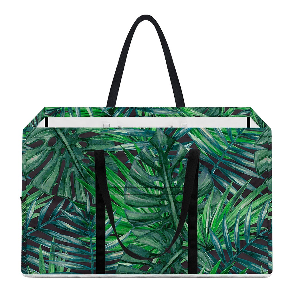 Watercolor Tropical Leaves Pattern Print Utility Tote Bag