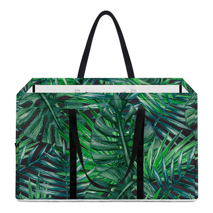 Watercolor Tropical Leaves Pattern Print Utility Tote Bag
