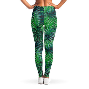 Watercolor Tropical Leaves Pattern Print Women's Leggings