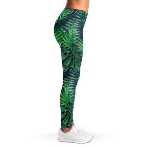 Watercolor Tropical Leaves Pattern Print Women's Leggings