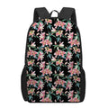 Watercolor Tropical Lily Pattern Print 17 Inch Backpack