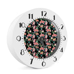 Watercolor Tropical Lily Pattern Print Alarm Clock