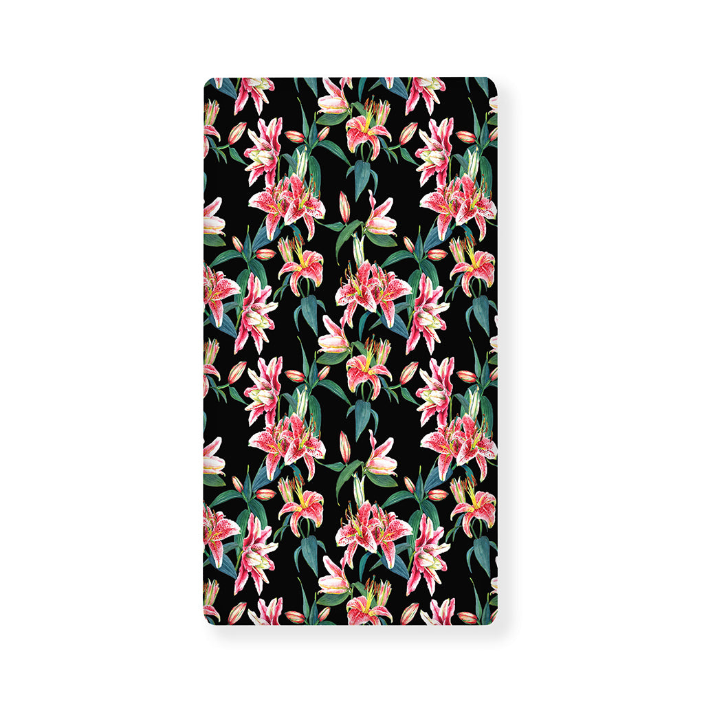 Watercolor Tropical Lily Pattern Print Baby Crib Sheet