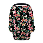 Watercolor Tropical Lily Pattern Print Baby Seat Cover