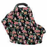 Watercolor Tropical Lily Pattern Print Baby Seat Cover