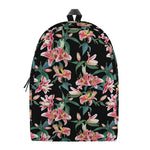 Watercolor Tropical Lily Pattern Print Backpack