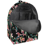 Watercolor Tropical Lily Pattern Print Backpack