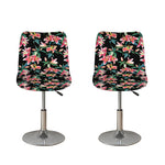 Watercolor Tropical Lily Pattern Print Bar Stool Covers