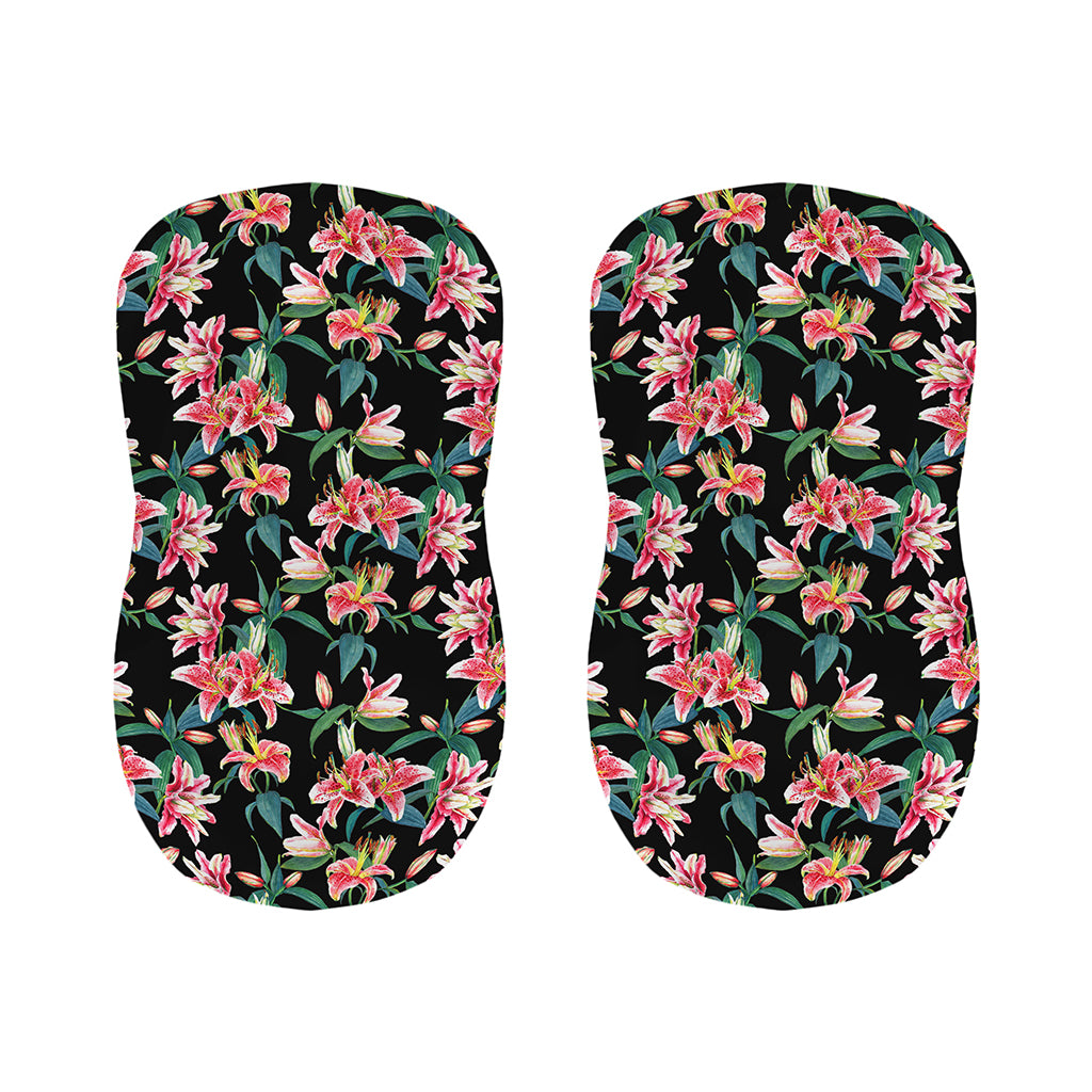 Watercolor Tropical Lily Pattern Print Bar Stool Covers