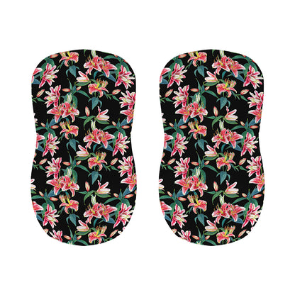 Watercolor Tropical Lily Pattern Print Bar Stool Covers