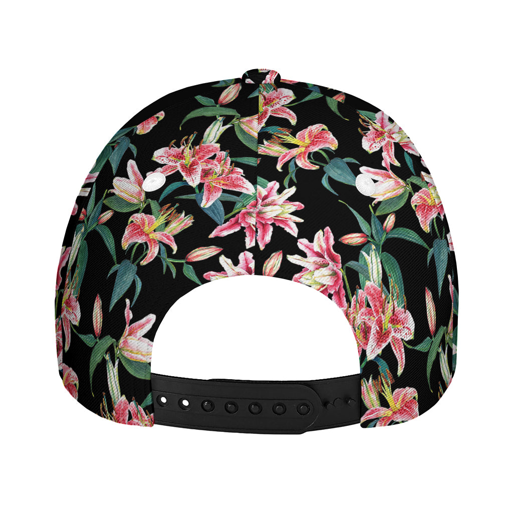 Watercolor Tropical Lily Pattern Print Baseball Cap