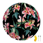 Watercolor Tropical Lily Pattern Print Basketball