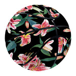 Watercolor Tropical Lily Pattern Print Basketball