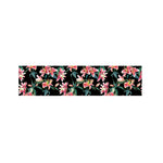 Watercolor Tropical Lily Pattern Print Bed Runner