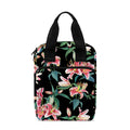 Watercolor Tropical Lily Pattern Print Bible Tote Bag