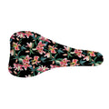 Watercolor Tropical Lily Pattern Print Bicycle Seat Cover