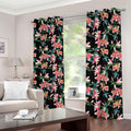 Watercolor Tropical Lily Pattern Print Dimout Grommet Curtains