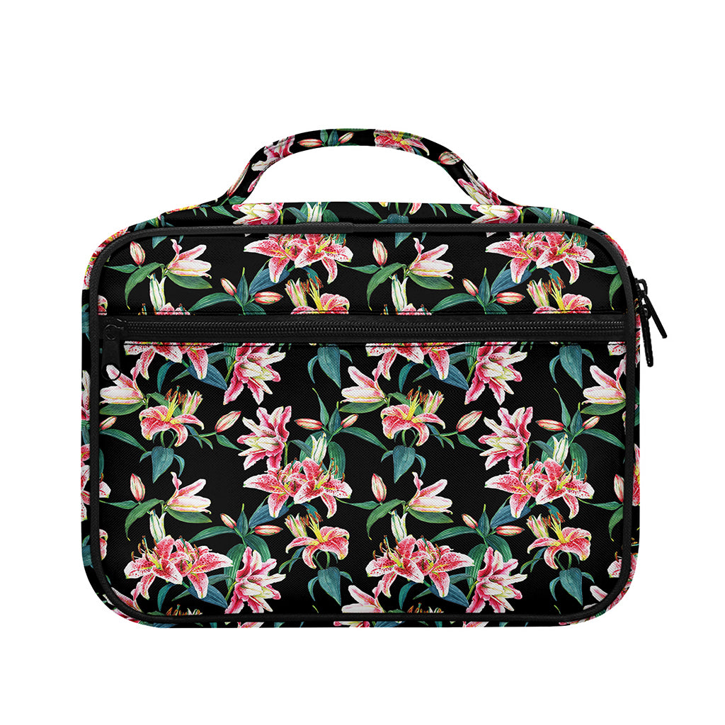 Watercolor Tropical Lily Pattern Print Briefcase Bible Bag