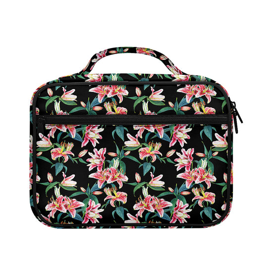 Watercolor Tropical Lily Pattern Print Briefcase Bible Bag