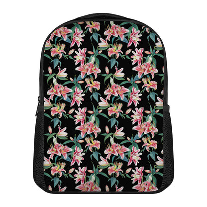 Watercolor Tropical Lily Pattern Print Casual Backpack