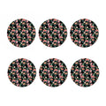 Watercolor Tropical Lily Pattern Print Coaster Set