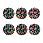 Watercolor Tropical Lily Pattern Print Coaster Set