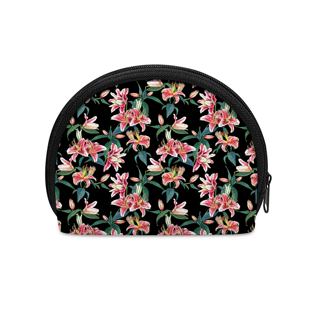Watercolor Tropical Lily Pattern Print Coin Purse