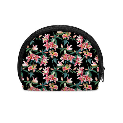 Watercolor Tropical Lily Pattern Print Coin Purse