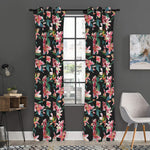 Watercolor Tropical Lily Pattern Print Curtain