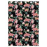 Watercolor Tropical Lily Pattern Print Curtain