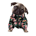 Watercolor Tropical Lily Pattern Print Dog Zip Up Jacket