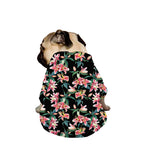 Watercolor Tropical Lily Pattern Print Dog Zip Up Jacket