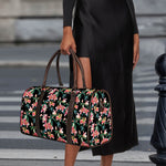 Watercolor Tropical Lily Pattern Print Duffle Bag