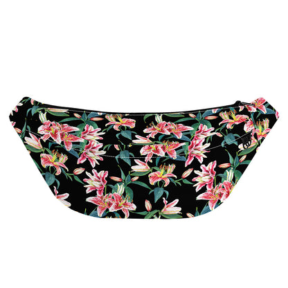 Watercolor Tropical Lily Pattern Print Fanny Pack