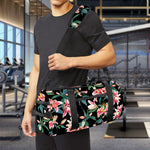 Watercolor Tropical Lily Pattern Print Gym Bag