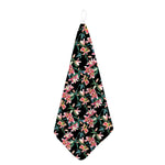 Watercolor Tropical Lily Pattern Print Hand Towel